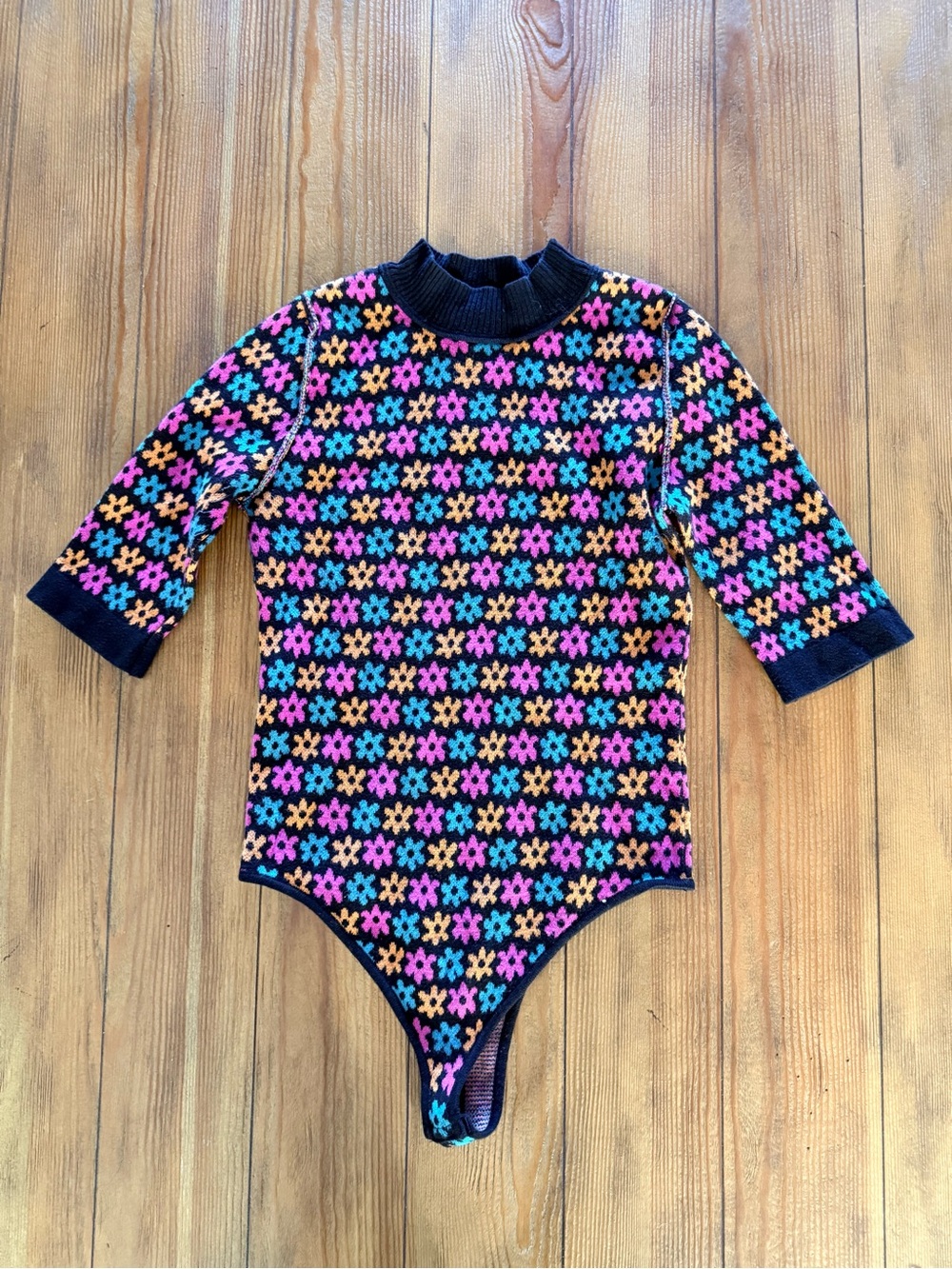 Free People Black Bodysuit